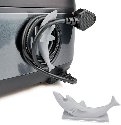 厨房绕线器软电线 家用电器硅胶线夹 海豚线束缩短器 线整理器